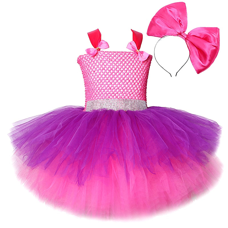 3 Layers Fluffy Lol Surprise Dress Up Costume for Little Girls Princess Cosplay Dresses with Big Bow Headband Kids Girl Clothes