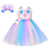 Sequins Little Mermaid Dress Girl Halloween Costume for Kids Girls Tutu Dresses Mermaid Princess Birthday Party Outfits Clothes