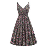 Summer Vintage Rockabilly Dress Jurken 60s 50s Retro Big Swing Leopard Print Pinup Women Audrey Hepburn Strap Mini Dress Vestido