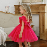 Princess Dress For Girls Sequin Elegant Wedding Party Prom Gown Children 3 4 5 6 7 8 Year Kids Evening Christmas Tutu Clothes