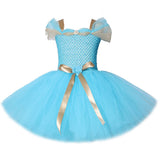 Skyblue Kids Tutu Dress Girl Princess Cosplay Costumes Fancy Tulle Dresses for Birthday Party Halloween Clothes Children