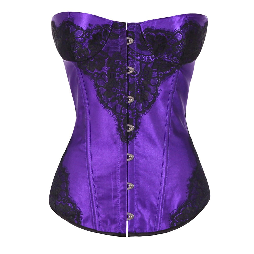 Sexy Women Push Up Bustiers Corsets Push Up Overbust Corset Top