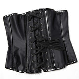 Gothic Zipper Underbust Corset Top Women Steampunk Sexy Brocade Corset Bustier Lingerie Burlesque Slim Waist Trainer Corsets