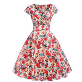 Slim Short Sleeve Vintage Hepburn Style Dress