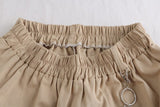 New Women Summer A-Line Cotton High Waist Skirt Chain Decorated Spring Clothes