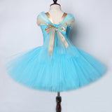 Skyblue Kids Tutu Dress Girl Princess Cosplay Costumes Fancy Tulle Dresses for Birthday Party Halloween Clothes Children