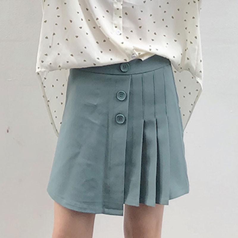 Women High Waist Mini Skirts Korean Preppy Style All-match Ladies Elegant A-line Short Skirt
