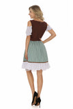 Lady Oktoberfest Costume Traditional Bavarian Dirndl German Beer Wench Waitress Cosplay Outfit Halloween Fancy Party Dress