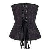 SEXY Gothic Underbust Corset Steel Boned Waist Cincher Bustiers Top Workout Shape Body Belt Lingerie Black White Plus Size
