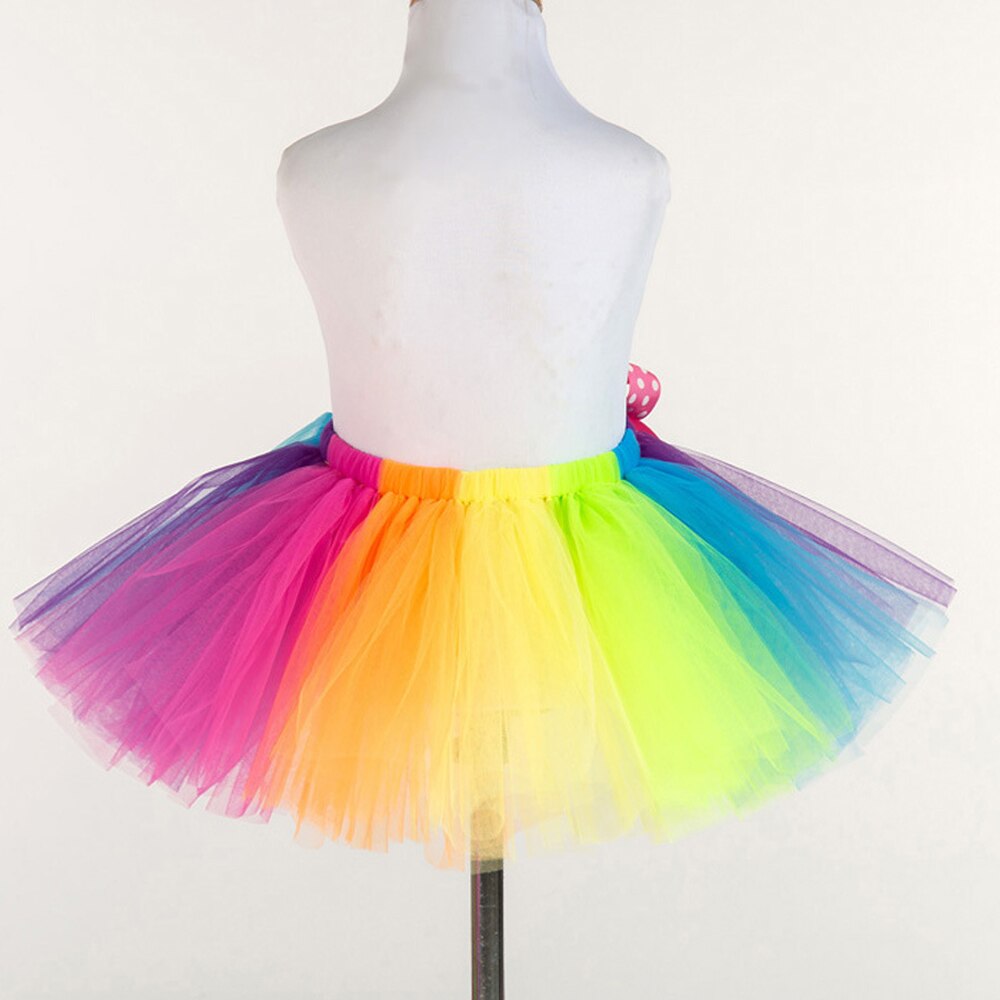 Rainbow Tutu Skirt for Girls Princess Dance Tutus Toddler Kids Fluffy Tulle Skirts for Birthday Party Baby Girl Costume 0-14Y