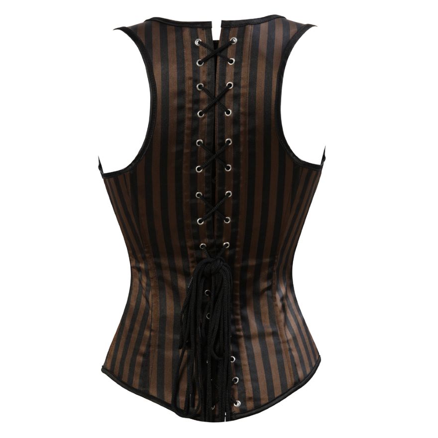 Women's PU Leather Corset Underbust Steampunk Gothic Corsets Top