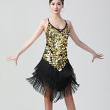 Sexy Shiny V-Neck Sleeveless Back Lace-Up Bodycon Mini Sequin Dress 1920s Flapper Party Fringe Dress