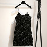 Plus Size Women Velvet Formal Dress Star Print Party Dress Sexy Sleeveless Mini Dress Elegant Black Prom Burgundy Evening Dress