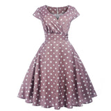Slim Short Sleeve Vintage Hepburn Style Dress