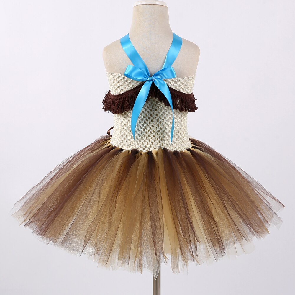 Indian Princess Costume for Girls Tassels Tutu Dress Children Halloween Costumes for Kids Girl Birthday Party Dresses Clothes