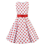 2021 Tunic Midi Kids Baby Girl 50s Vintage Dress Sleeveless Cherry Strawberry Dresse High Waist Floral Retro Dress for Girl
