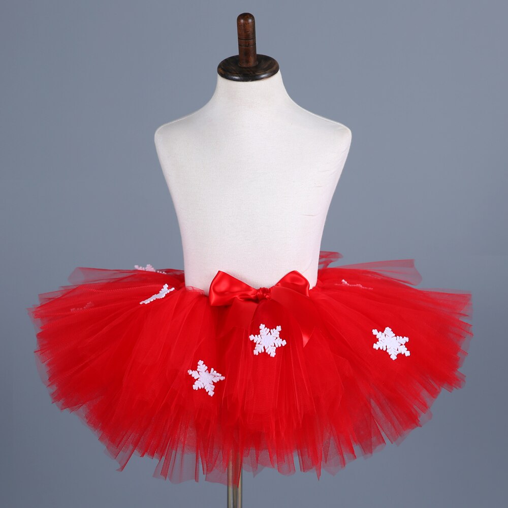 Baby Girl Christmas Tutu Skirt for Kids New Year Tulle Skirts Girls Princess Red Tutus Ball Gown Children Xmas Costume Toddler