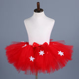 Baby Girl Christmas Tutu Skirt for Kids New Year Tulle Skirts Girls Princess Red Tutus Ball Gown Children Xmas Costume Toddler