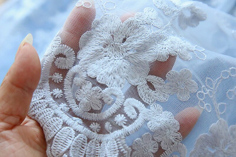 Long Sleeve Dress Girls Kids Flower Embroidery Princess Party Lace Gown Elegant Wedding Evening Children Spring Winter Clothing