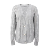 Women Sweater Coats Autumn Winter Drop Shoulder Knitted Cardigan Single-Breasted Vintage Cardigans