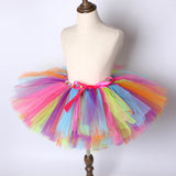Fluffy Rainbow Tutu Skirt for Baby Girls Colorful Tutus Costumes Kids Toddler Girl Ballet Tulle Skirts for Photo Shoot Birthday