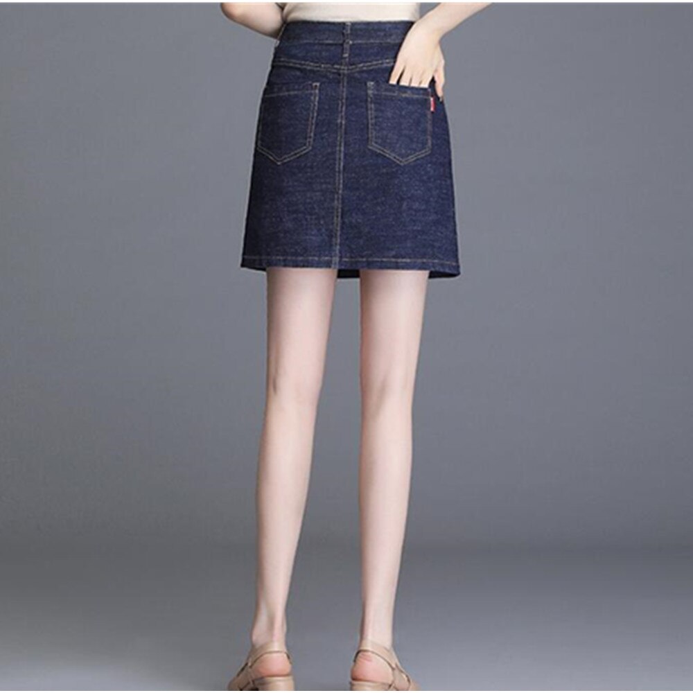 Summer Mini Denim Women High Waist Jean Skirts Korean Sexy Short Bodycon Streetwear Skirt