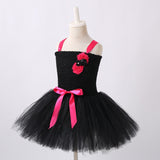 Baby Girls Black Cat Dress for Kids Birthday Outfits Toddler Girl Halloween Costumes Children Animal Dresses with Headband Set