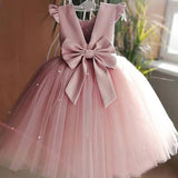 Toddler Baby Girls Dresses Kids Elegant Princess Party Tutu Tulle Christmas Costume Children Birthday Wedding Backless Clothes