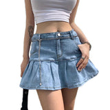 2022 Harajuku Low Waist Mini Pant Skirt Y2K Grunge E Girl Women Sexy Black Sashes EMO Denim Skirts Female Punk Clubwear Mujer