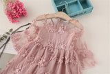 Causal Dress For Little Girl Floral Embroidery Gown Wedding Prom Vestidos Birthday Pageant Evening Clothing 3-8Y Kid Lace Dress