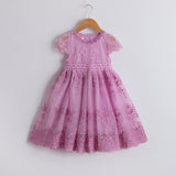 Summer Lace Princess Girl Dress Mesh Tulle Party Dress Girls Flower Embrodery Wedding Gown Children Casual Wear Vestido Infantil