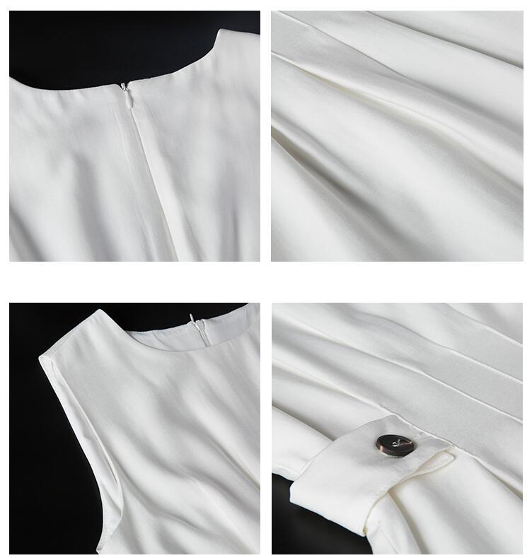 2021 Summer Women Solid White Black Elegant Casual Party Dress