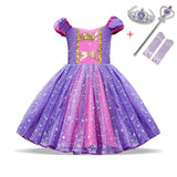Baby Girls Sequin Dress Princess Cosplay Costume Children Birthday Party Vestidos Kids Halloween Carnival Clothing