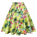 2021 Harajuku Summer Casual Women Skirt 50s 60s Cotton Big Swing Pin Up Rockabilly Vintage Short School Skirts Saia Feminina