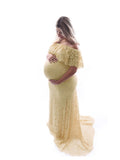 New Elegant Lace Maternity Dress Photography Props Long Dresses Pregnant Women Clothes Fancy Props Shoot pregnant dress