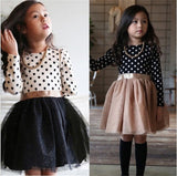 Girl Dress Long Sleeve Polka Dot Girls Dresses Princess Baby Kids Clothes For Girl Casual Wear Tutu 2-7 Years Children Clothing