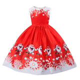 Girls Christmas Party Dress For Kids Snowman Santa Claus Xmas Cosplay Princess Costume Children New Year Tutu Prom Gown Clothes