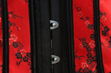Women Sexy Corsets and Bustiers Lace Through Top Floral Jacquard Overbust Corset Waist Cincher Plum Corset  Plus Size S-6XL