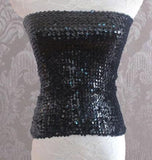 Stretch Sequin Tube Top Glitter Disco Retro Sparkly Boob Bandeau Top Clubwear Sexy Festival Raves Outfit Party Crop Top Costume