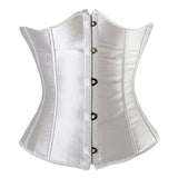 Sexy Solid Corset Waist Shapers Everyday Waist Cinchers Slimming Shapewear Lace Up Satin Underbust Corsets S-6XL