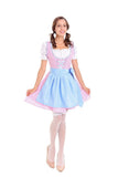 Carnaval October Oktoberfest Beer Girl Costume German Wench Maid Dirndl Fancy Dress +Top+Apron