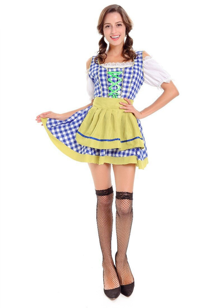 3Pcs /Set Ladies German Beer Maid Wench Dirndl Costume Octoberfest Bavarian Girl Oktoberfest Fancy Dress