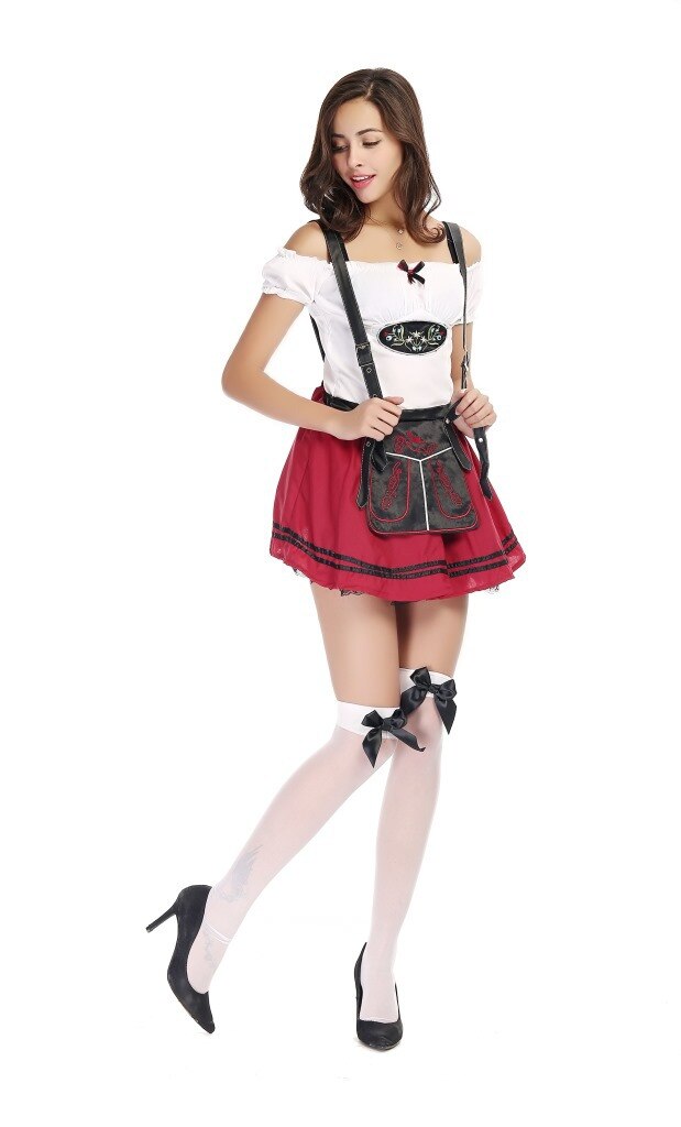 Bavarian Octoberfest Beer Girl Costume Traditional German Oktoberfest Maid Party Fancy Dress