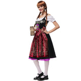 High Quality Oktoberfest Dirndl Dress Women Beer Festival Costume Medieval Maid Wench Cafe Tavern Cosplay Carnival Fancy