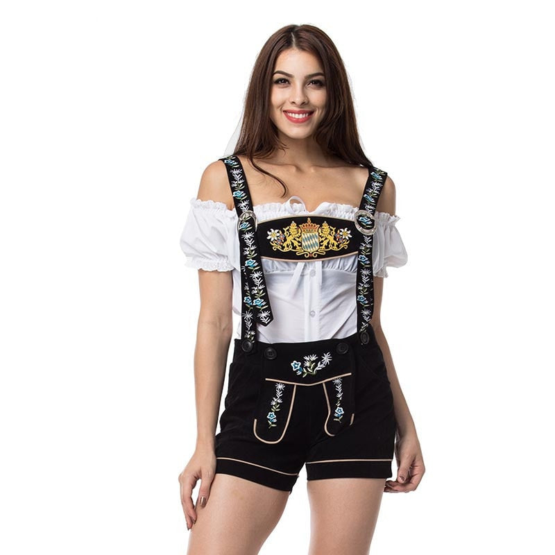 Carnaval October Festival Oktoberfest Girl Bar Uniforms Lederhosen Bavarian German Wench Costumes Beer Maid Cosplay Outfit