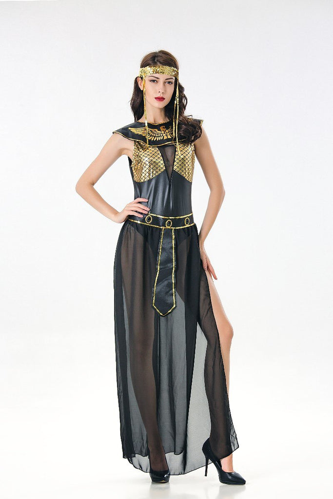Deluxe Cleopatra Costume Sexy Women Ancient Egyptian Pharaoh Clothing Adult Halloween Party Cosplay Egypt Queen Long Dress