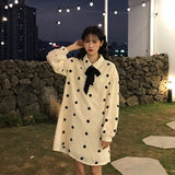 Women's Dresses Ins Lady Kawaii Ulzzang Retro Polka Dot Dress Shirt Boho Office Beach Korean Female Vintage Harajuku Punk Clothe