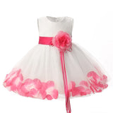 Baby Girl Christmas Dress Petals Tutu Princess Dress 1 Years Birthday Party Baptism Dress For Girls Infant Baby Girl Costume