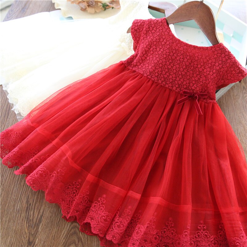 Little Girl Lace Dresses for Girls Tutu Princess Party Dresses Princess Birthday Costume Girls Clothing Summer Children Clothes