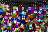 Beach Rave Festival Outfits Rainbow Beading Short Tanks Tube Dance Show Colorful Sequin Tassel Chiffon Crop Top
